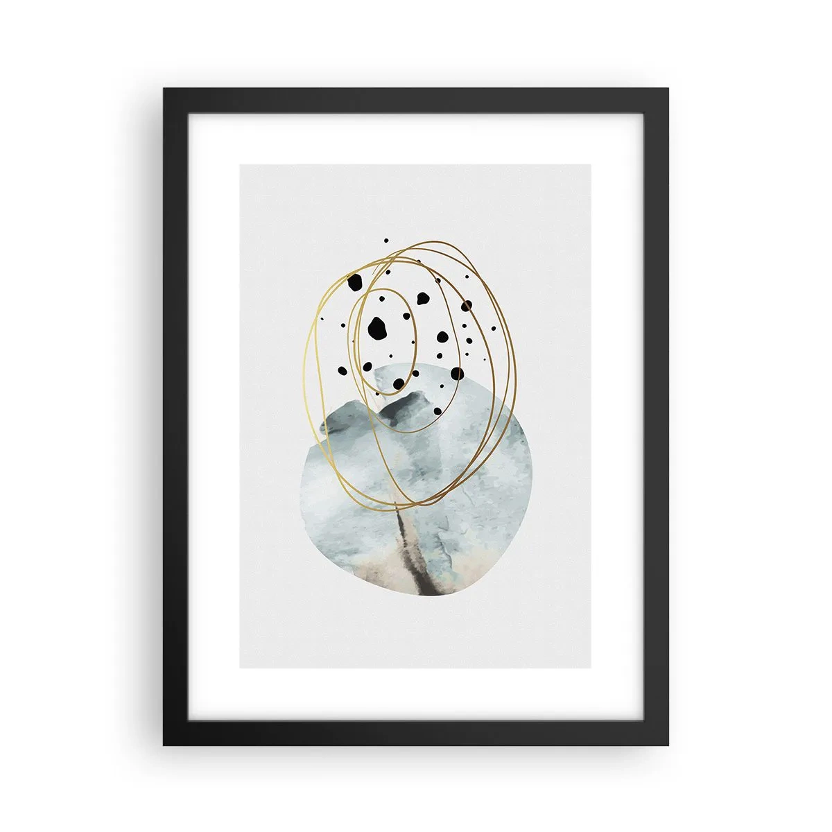 Póster en marco negro - El concepto del espacio - 30x40 cm