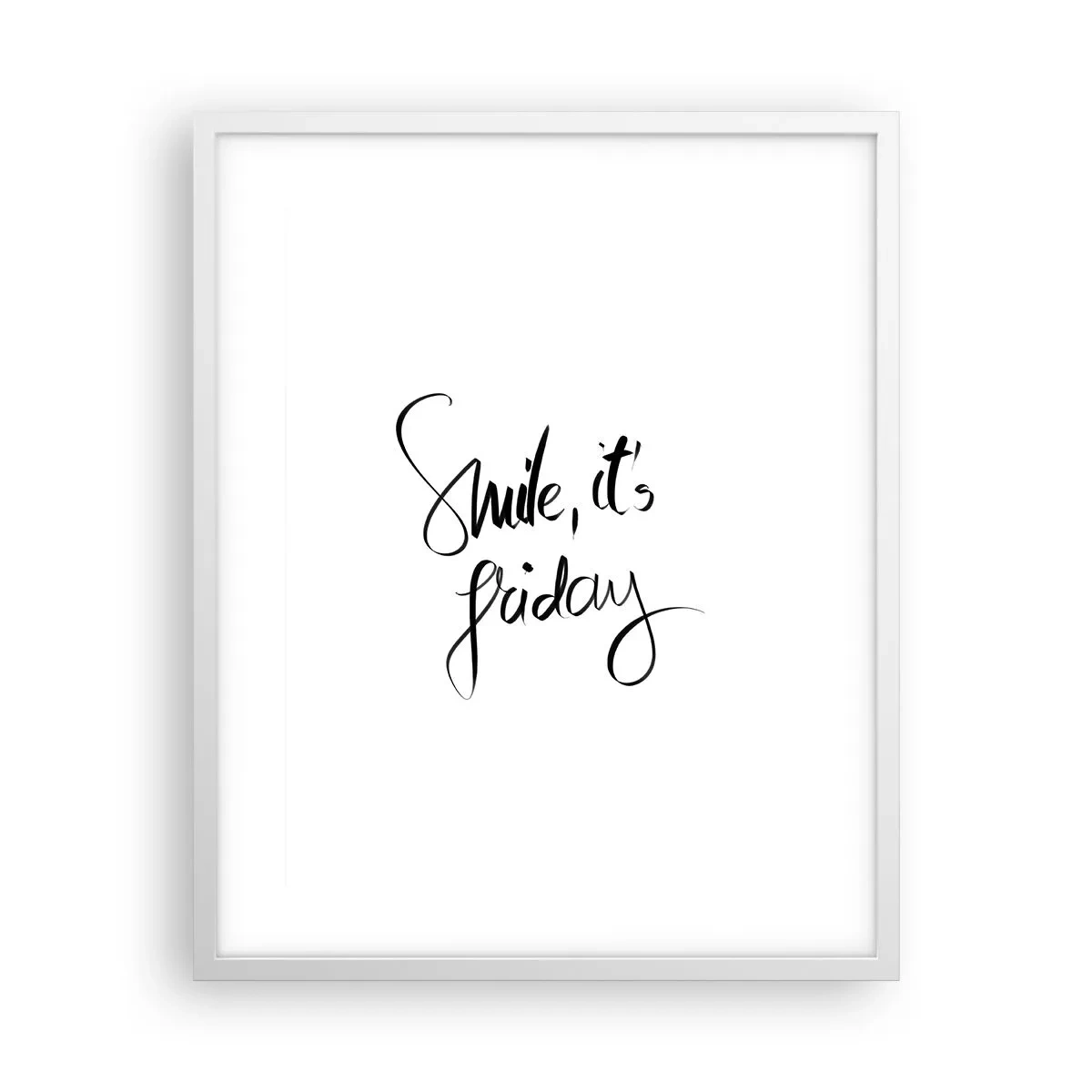 Póster en marco blanco - La verdadera alegría - 40x50 cm