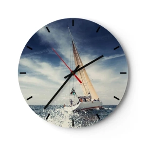 Reloj de pared - Reloj de vidrio - ¡No nos alcanzarán! - 40x40 cm