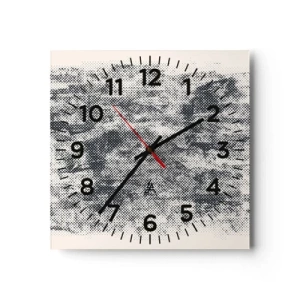 Reloj de pared - Reloj de vidrio - Composición brumosa - 40x40 cm