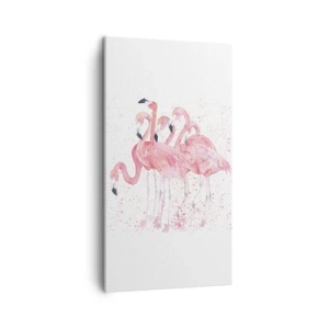 Cuadro sobre lienzo - Impresión de Imagen - Asamblea rosa - 45x80 cm