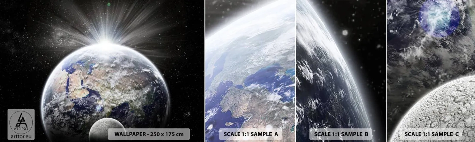 Muestra De Fotomural Standard Eco - En todo su esplendor - Astronomía, Cosmos, Galaxia - 100x30 cm