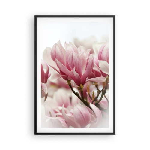 Póster en marco negro - Flores primaverales - 61x91 cm