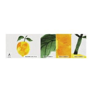 Muestra de fotomural autoadhesivo Deluxe Sticker - Cómo conocer el sabor del sol - Limón, Cocina, Fruta - 100x30 cm