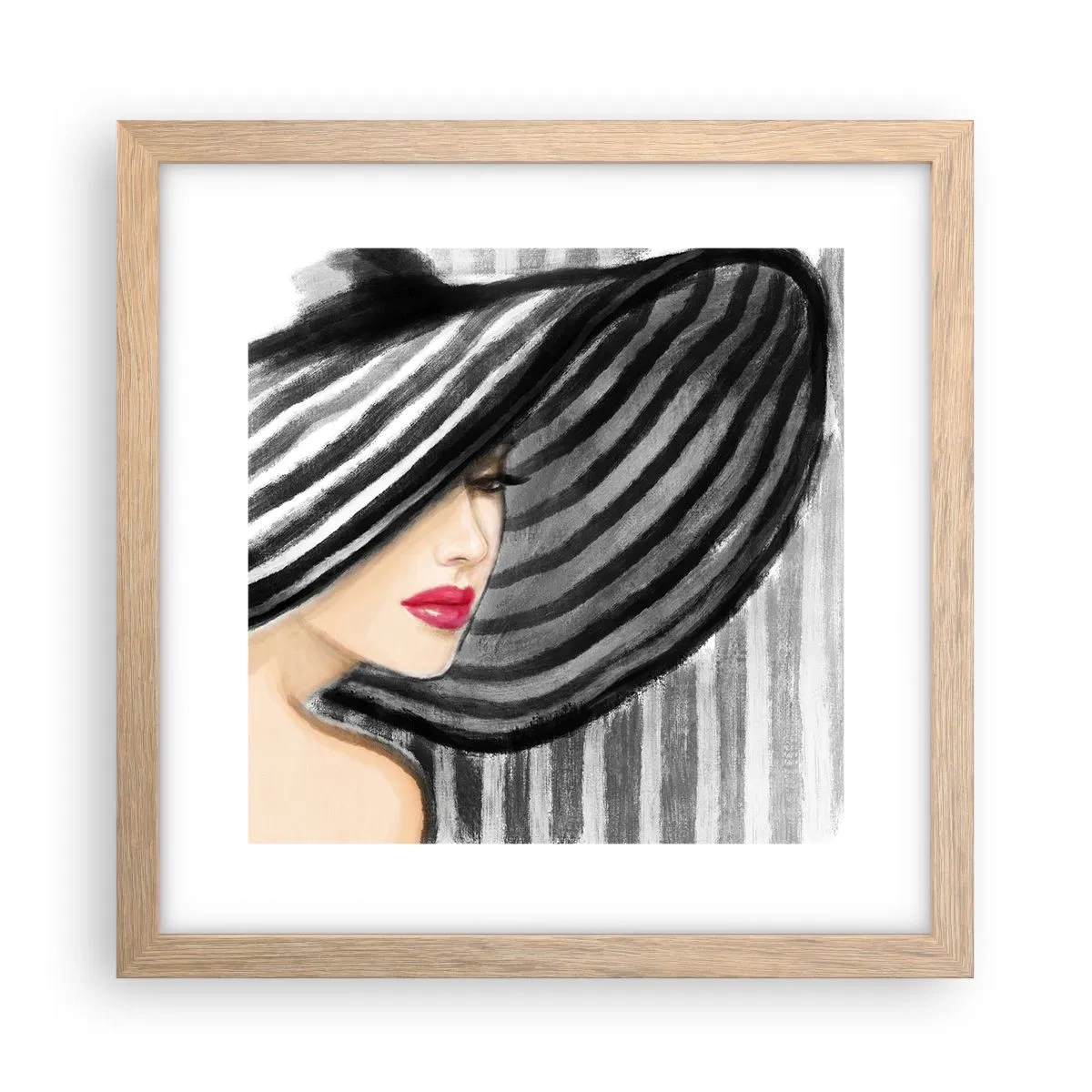 Póster en marco roble claro - ¿Dónde puedo encontrarte? - 30x30 cm