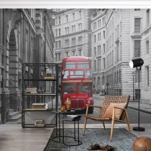 Fotomural Autadhesivo Deluxe Sticker - La vida cotidiana no tiene por qué ser gris - Ciudad, Londres, Arquitectura - 350x256 cm