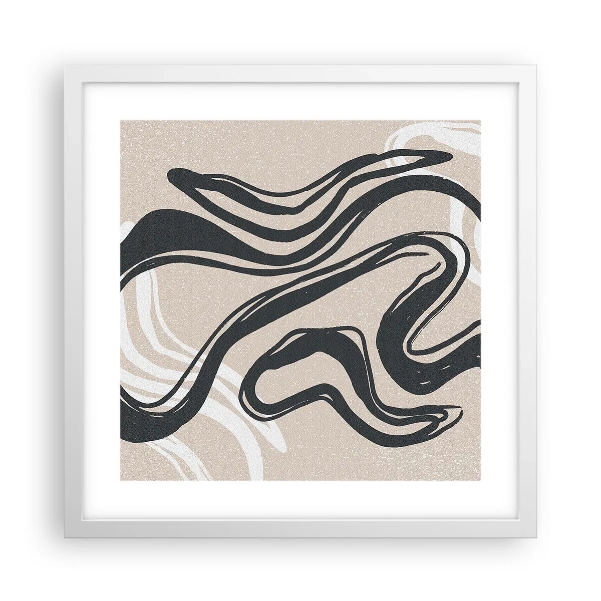 Póster en marco blanco - Expresión multiplicada - 40x40 cm