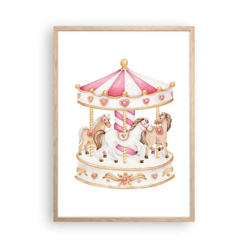 Póster en marco roble claro - El dulce mundo de la infancia - 50x70 cm