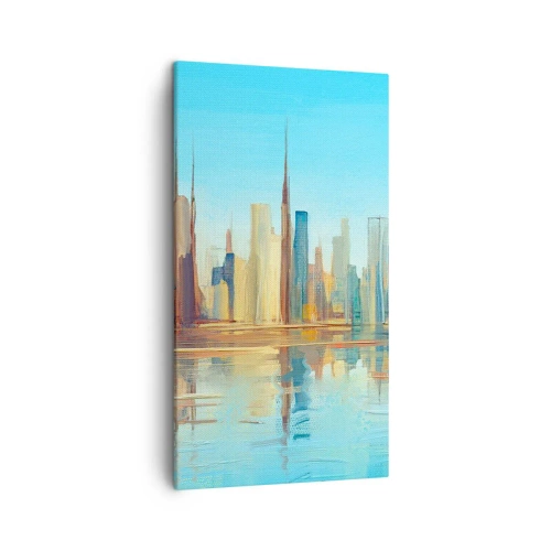 Cuadro sobre lienzo - Impresión de Imagen - Metrópolis soleada - 45x80 cm