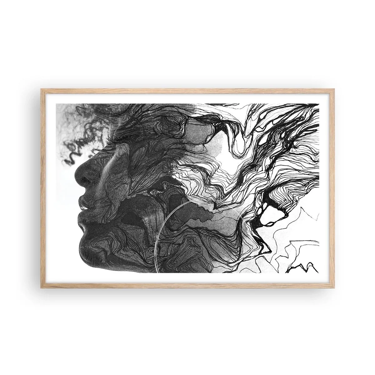 Póster en marco roble claro - Enredada en sueños - 91x61 cm