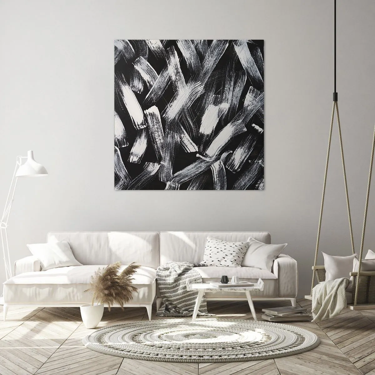 Cuadro sobre lienzo - Impresión de Imagen - Abstracción en el espíritu industrial - 60x60 cm