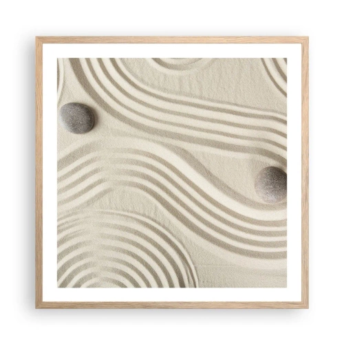 Póster en marco roble claro - Un toque de calidez - 60x60 cm