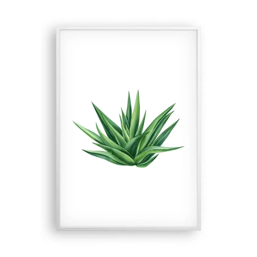Póster en marco blanco - Verde - fuerza - vida - 70x100 cm
