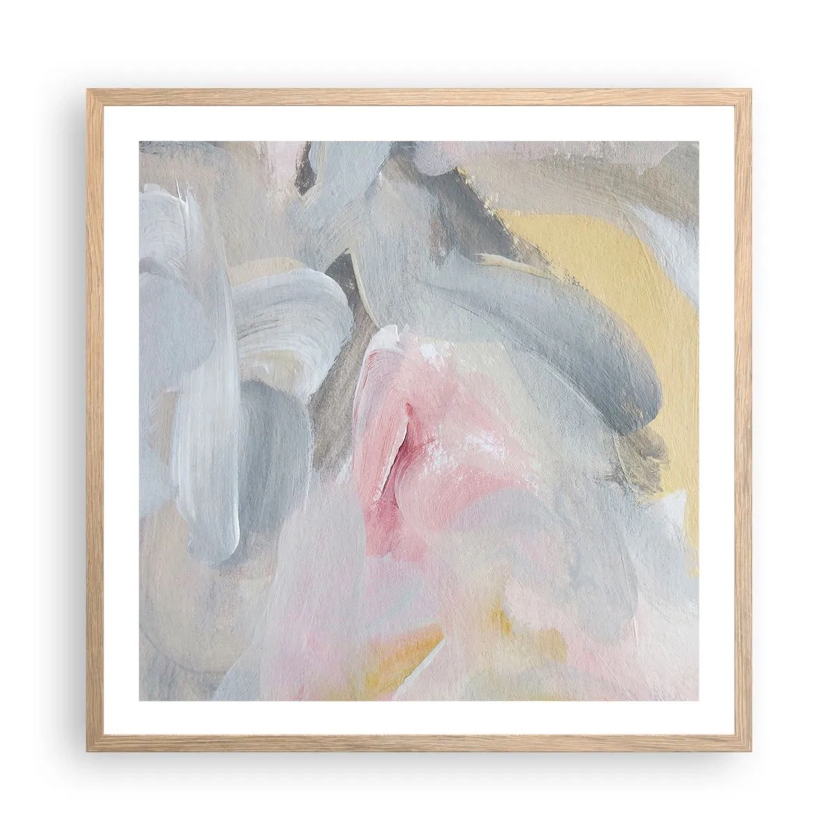 Póster en marco roble claro - En un mundo de colores pastel - 60x60 cm