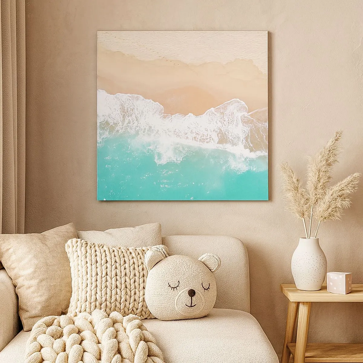 Cuadro sobre lienzo - Impresión de Imagen - Un toque acariciador - 30x30 cm