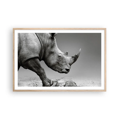 Póster en marco roble claro - Fuerza imparable - 91x61 cm