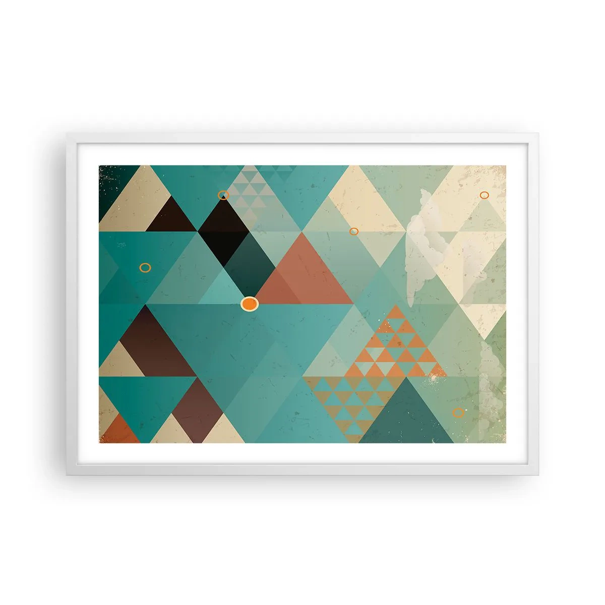 Póster en marco blanco - Uno para todos y todos para uno - 70x50 cm