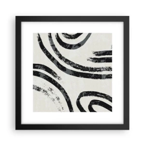 Póster en marco negro - A medias - 30x30 cm