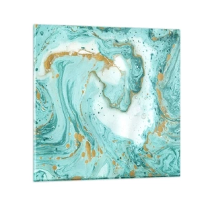 Cuadro sobre vidrio - Impresiones sobre Vidrio - Bajo la gran ola del periodo Edo - 70x70 cm