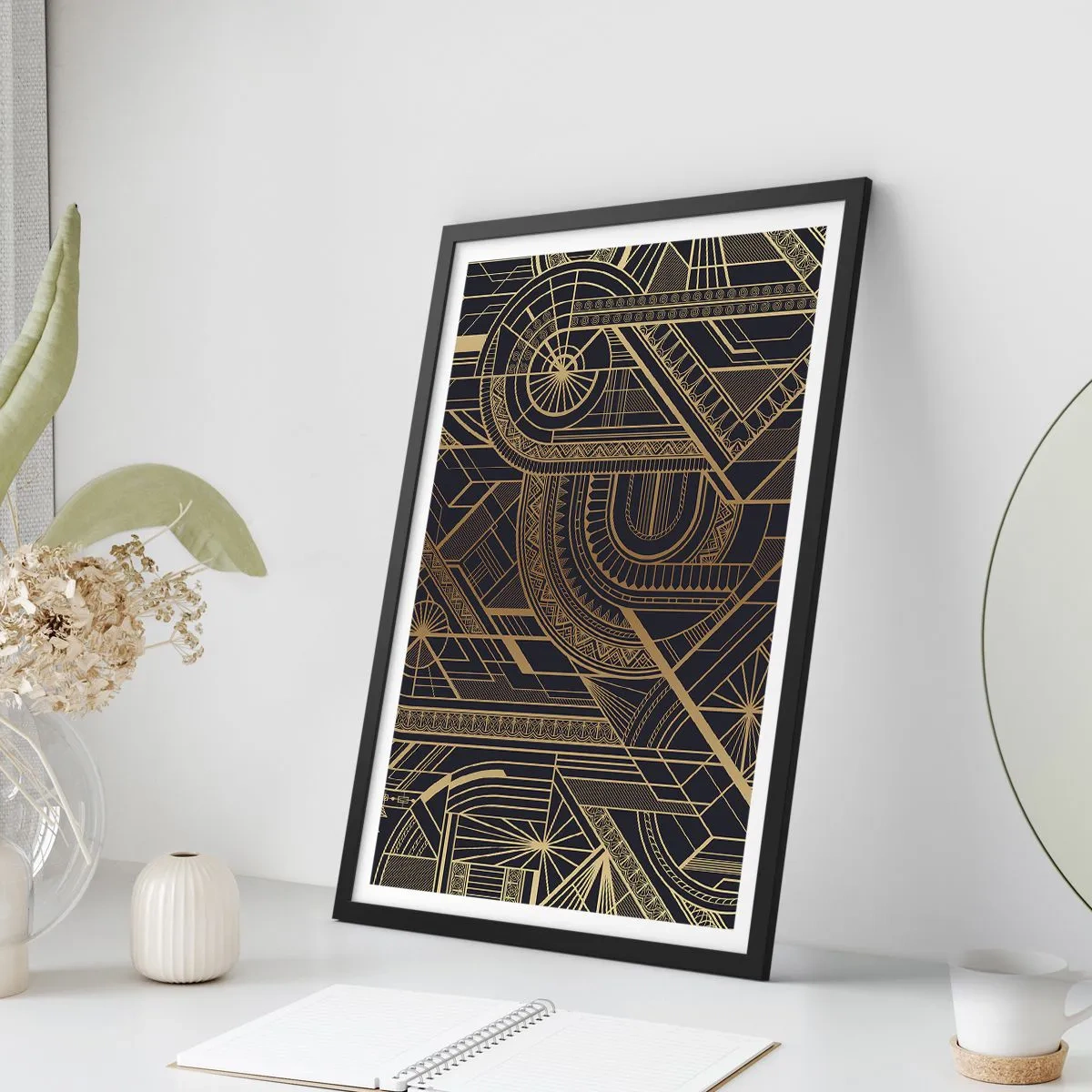 Póster en marco negro - Conceptos, ideas, planes - 30x40 cm