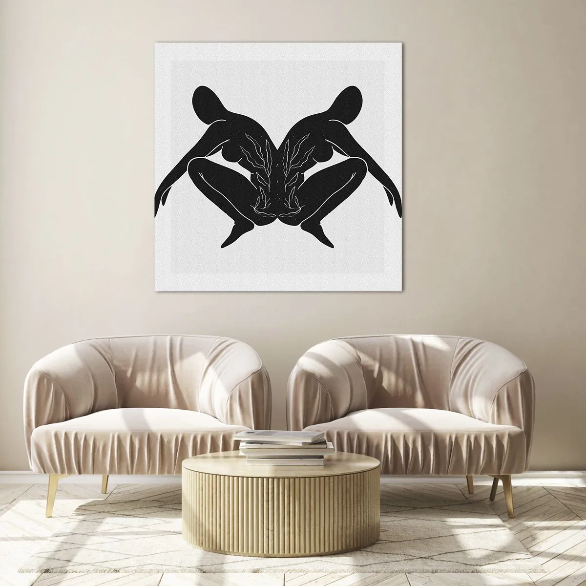 Cuadro sobre vidrio - Impresiones sobre Vidrio - Un alma compartida - 70x70 cm