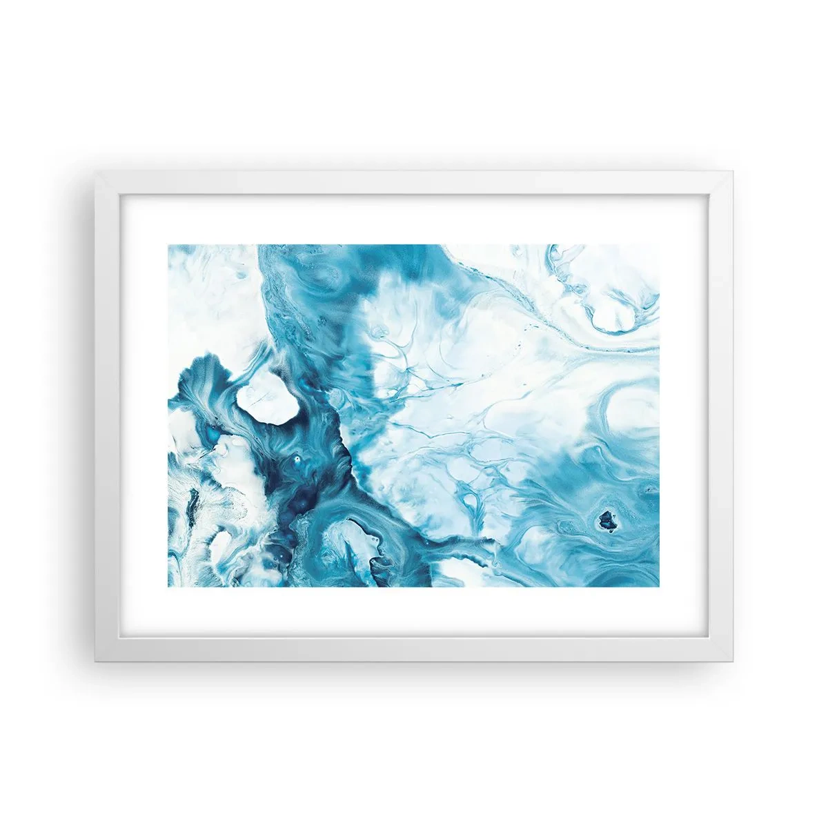 Póster en marco blanco - Un concierto azul - 40x30 cm