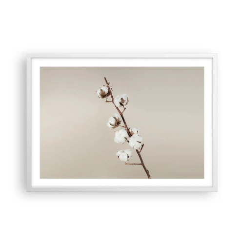 Póster en marco blanco - En la fuente de la suavidad - 70x50 cm