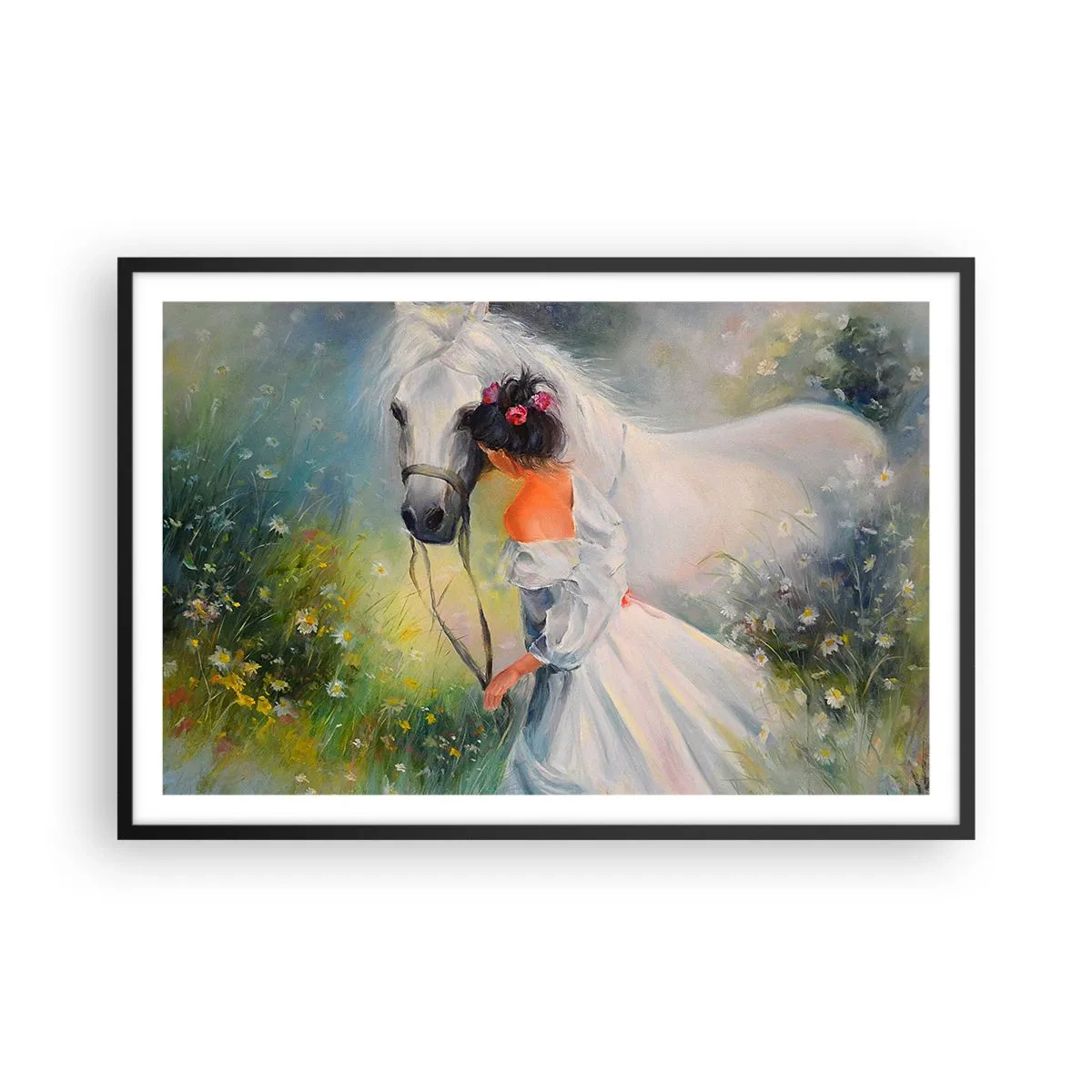 Póster en marco negro - Como si de un hermoso sueño se tratara - 91x61 cm