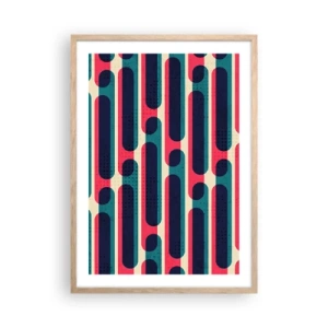 Póster en marco roble claro - Profundidad y relieve - 50x70 cm