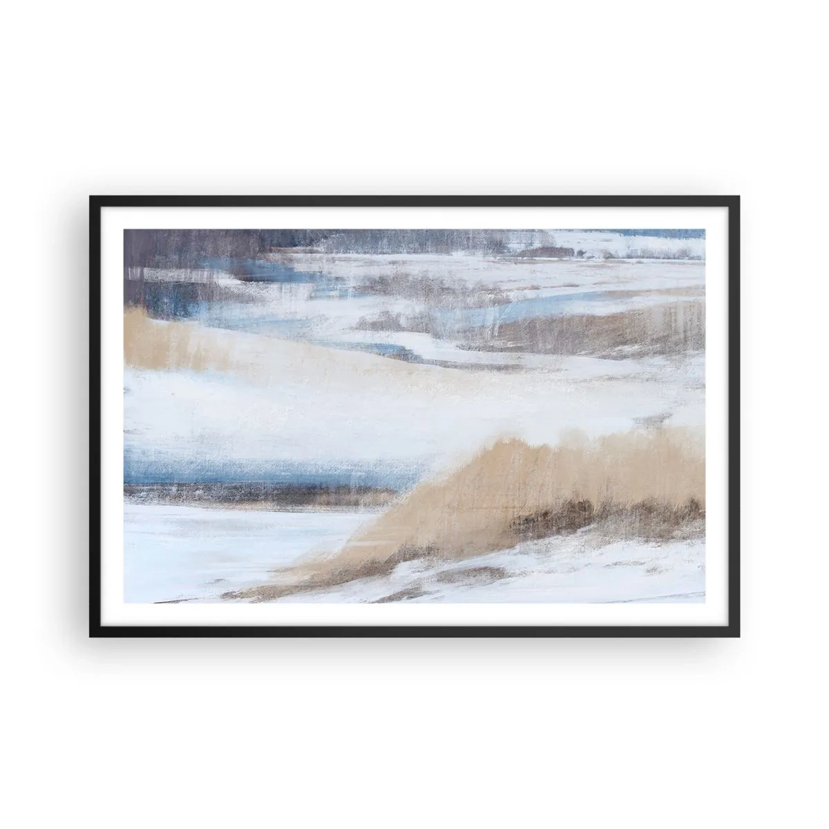 Póster en marco negro - Composición invernal - 91x61 cm