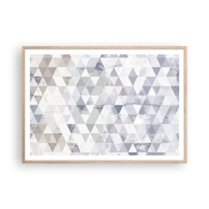 Póster en marco roble claro - A ritmo de triángulo - 100x70 cm