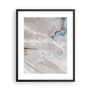 Póster en marco negro - El azul serpentea por el blanco - 40x50 cm