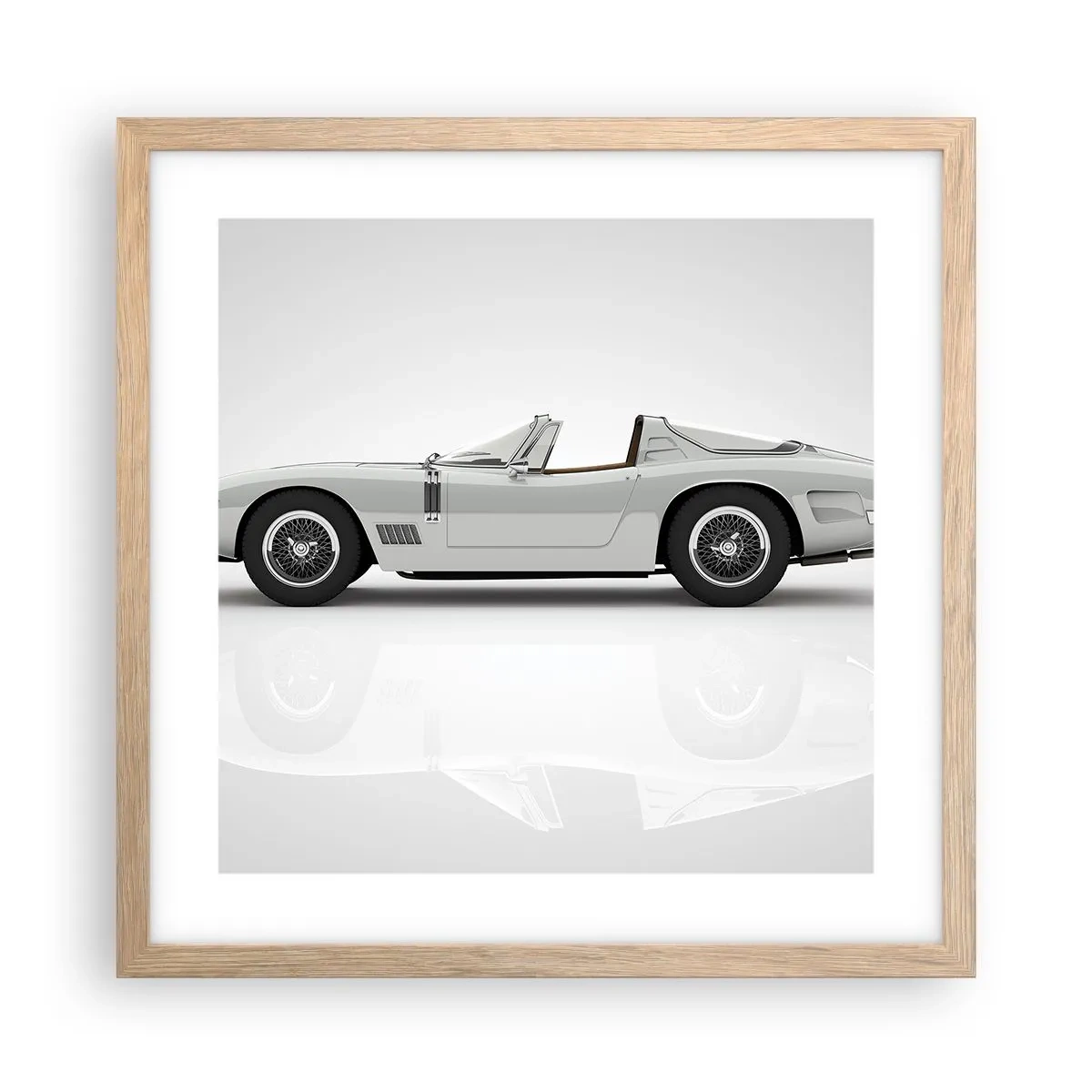 Póster en marco roble claro - Una promesa de diversión - 40x40 cm