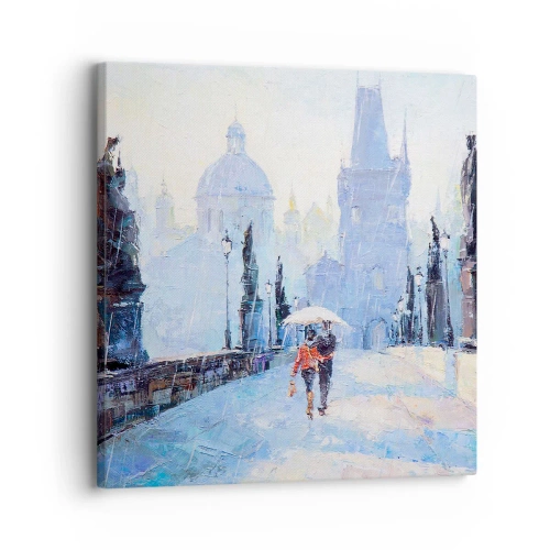 Cuadro sobre lienzo - Impresión de Imagen - El embrujo de la lluvia - 30x30 cm