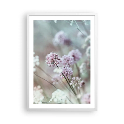 Póster en marco blanco - Dulces filigranas de hierbas - 50x70 cm