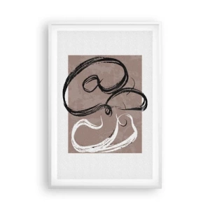 Póster en marco blanco - Composición: la búsqueda de la plenitud - 61x91 cm