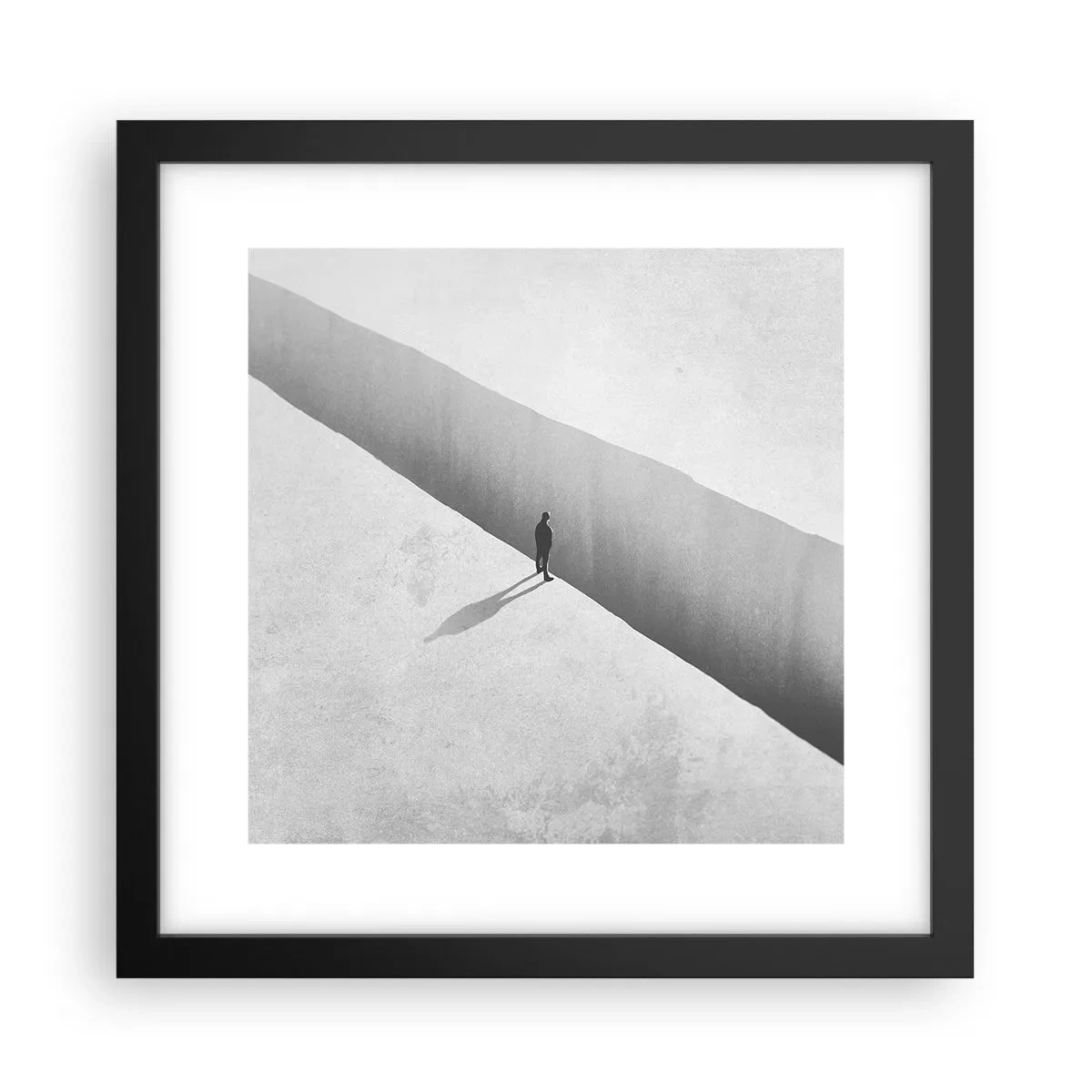 Póster en marco negro - Sin un destino claro - 30x30 cm