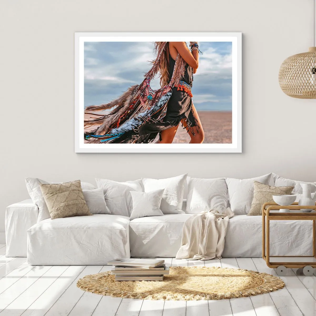 Póster en marco blanco - La chamana - 70x50 cm