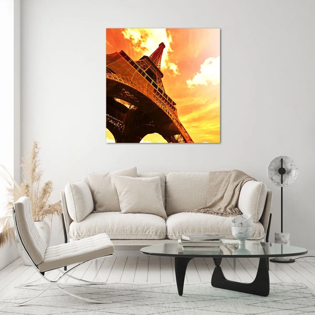 Cuadro sobre vidrio - Impresiones sobre Vidrio - Monumental, dorado por el sol - 30x30 cm