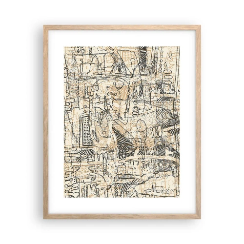 Póster en marco roble claro - A la espera de ser descifrado - 40x50 cm