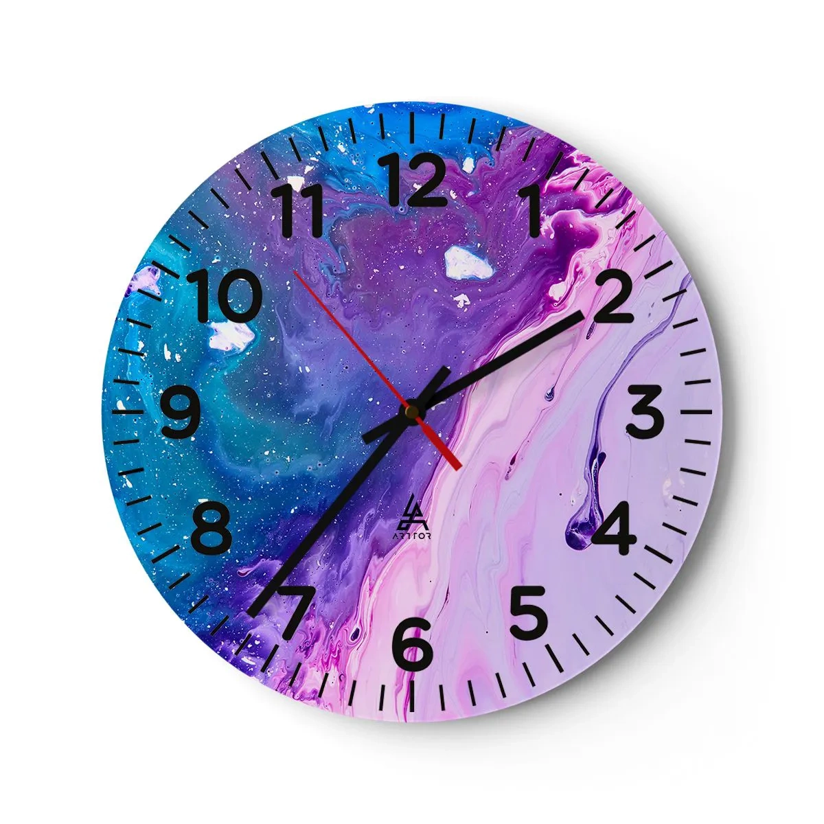 Reloj de pared - Reloj de vidrio - Yin y yang - 40x40 cm