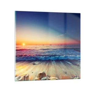 Cuadro sobre vidrio - Impresiones sobre Vidrio - ¿Y qué hay tras el horizonte? - 70x70 cm