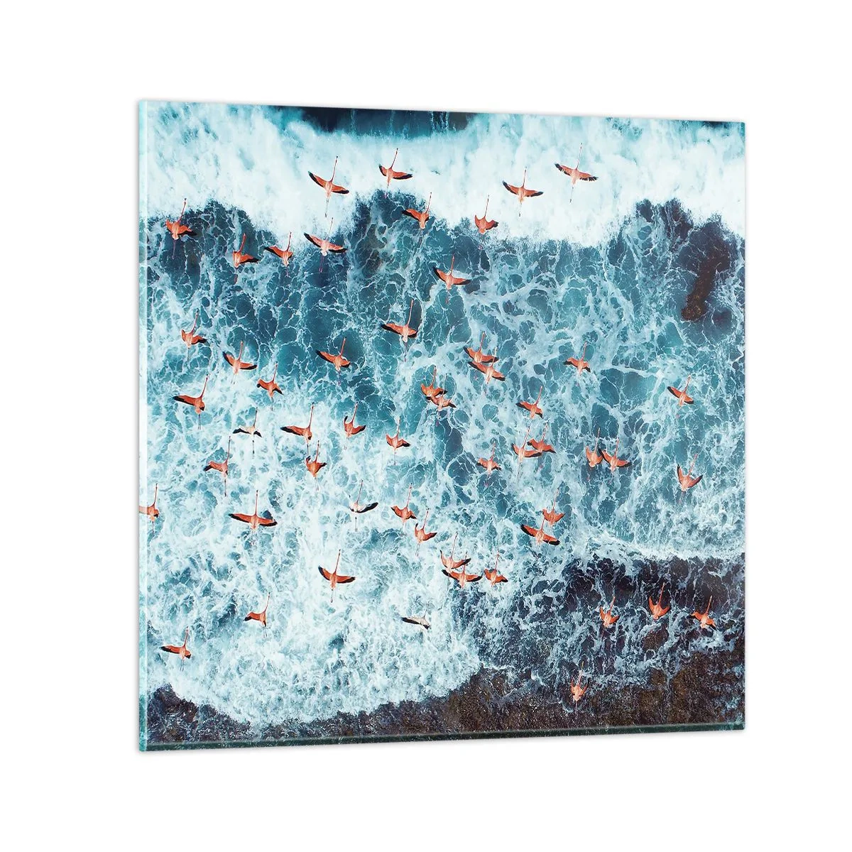 Cuadro sobre vidrio - Impresiones sobre Vidrio - Un desfile marítimo - 40x40 cm
