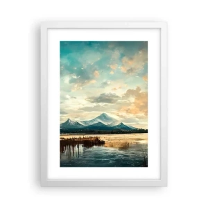 Póster en marco blanco - Bajo la protección del cielo - 30x40 cm