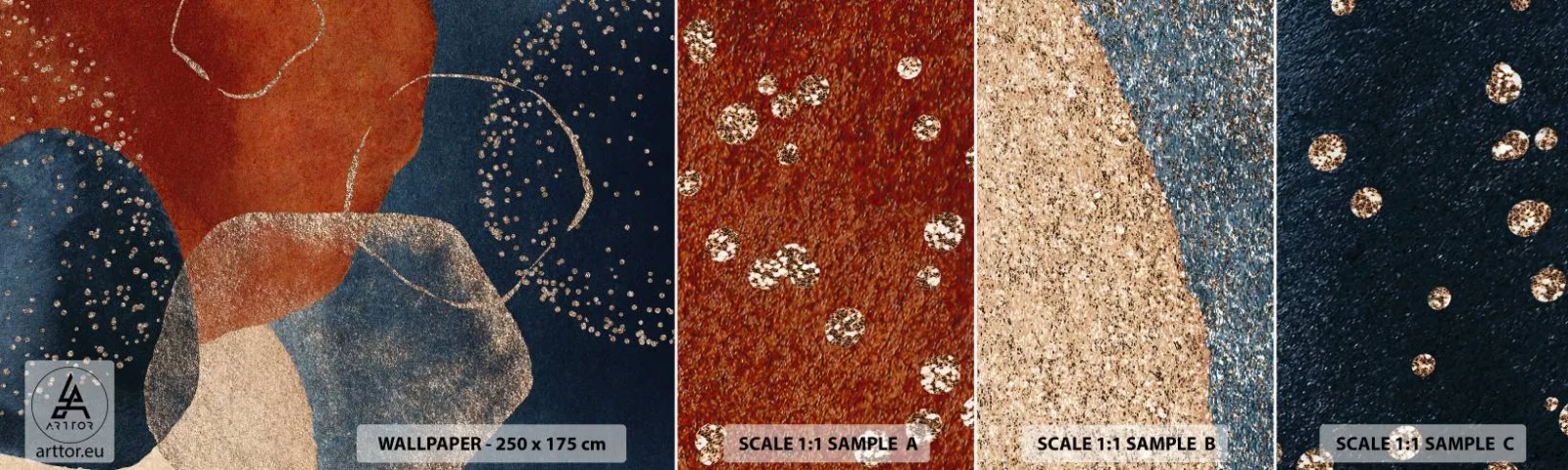 Muestra De Fotomural Standard Eco - La ligereza del ser - Abstracción, Pedazo, Arte Moderno - 100x30 cm