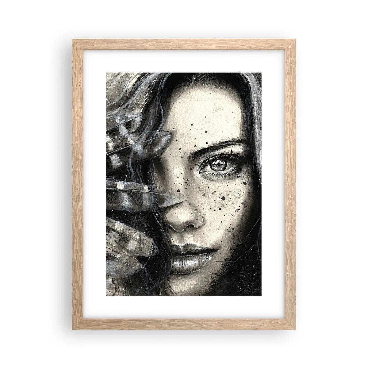 Póster en marco roble claro - Belleza salvaje - 30x40 cm