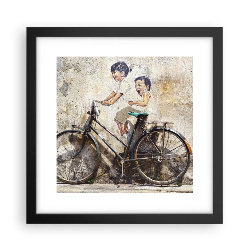 Póster en marco negro - ¿Verdadero o falso? - 30x30 cm