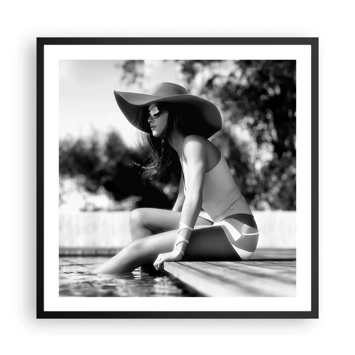 Póster en marco negro - Un sueño de verano - 60x60 cm