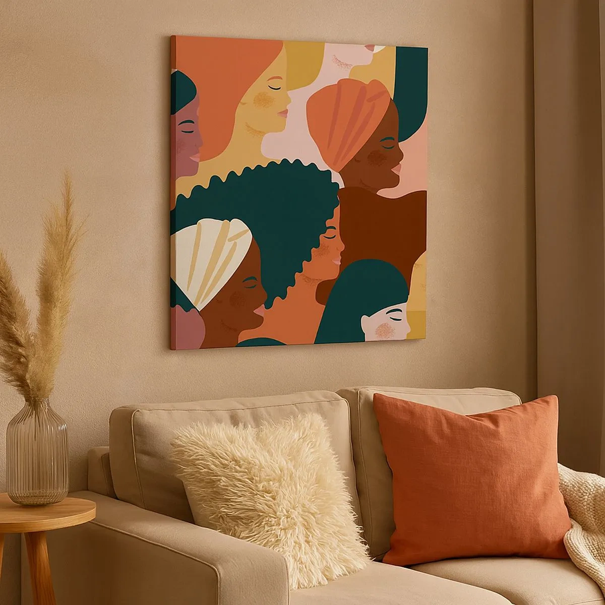 Cuadro sobre lienzo - Impresión de Imagen - La feminidad - 30x30 cm