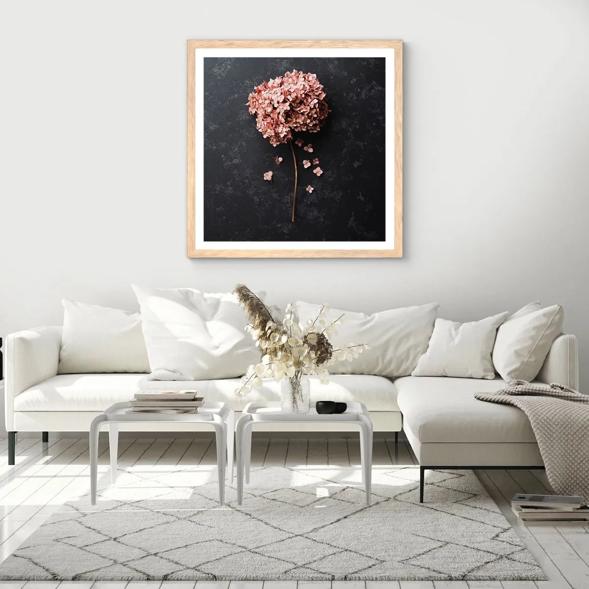 Póster en marco roble claro - Un signo verdaderamente romántico - 60x60 cm